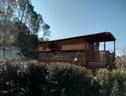 Holidays in gypsy caravans in Languedoc Roussillon.
